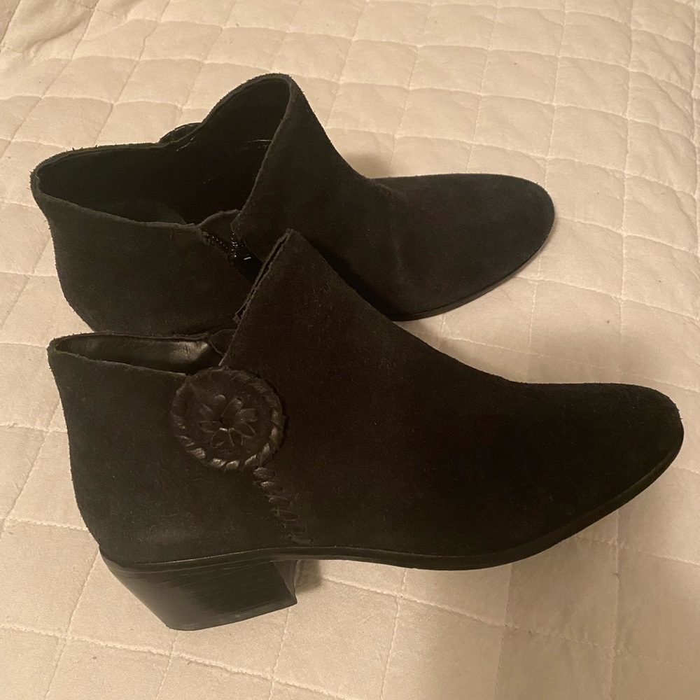 Suede Jack Rogers booties